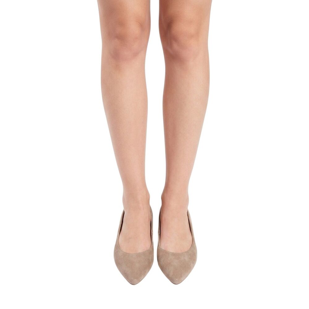 Hush Puppies Elegant Cream Suede Heels